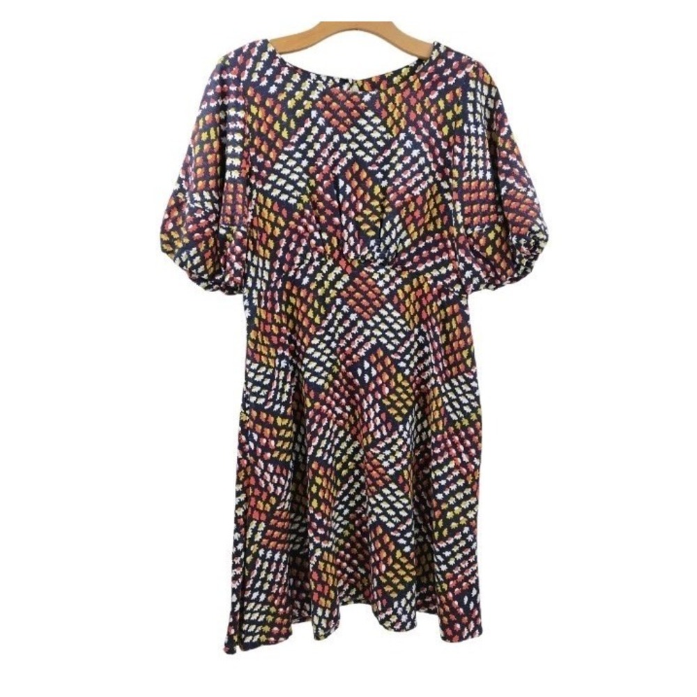 Anthropologie Maeve Melody Mini Dress Size US 8 Floral Puff Sleeve Multicolor - Picture 2 of 16